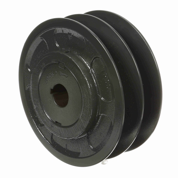 2 Groove Cast Iron Finish Bore Fhp Variable Pitch Sheave, 2VP65X1